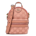 Monogram Textured Dollar Calfskin Mini Ophidia Crossbody Cloche Rose Pink wholesalehk.shop