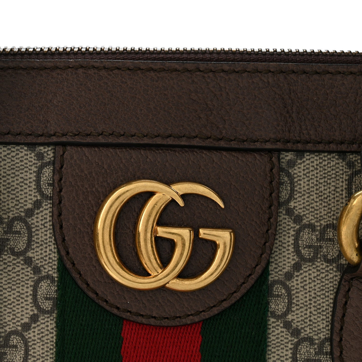 GG Supreme Monogram Textured Calfskin Web Medium Ophidia Briefcase Beige Ebony New Acero wholesalehk.shop