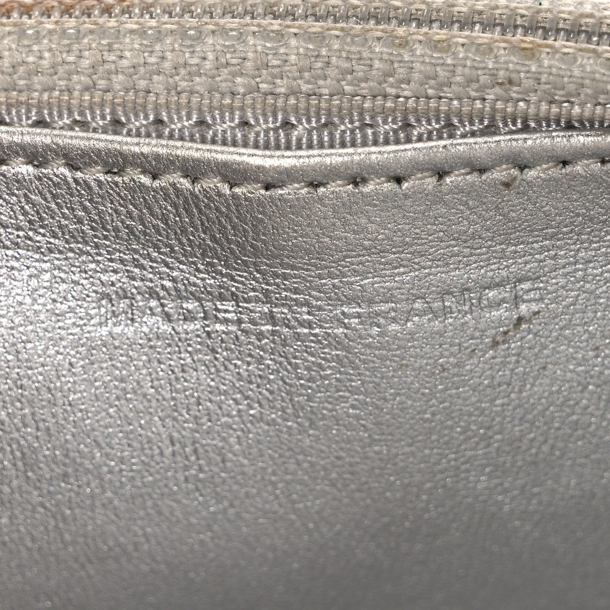 Metallic Lambskin Quilted Wallet On Chain WOC Silver wholesalehk.shop