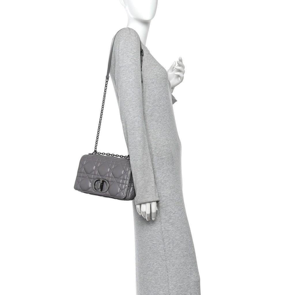Calfskin Macrocannage Medium Caro Bag Iron Grey wholesalehk.shop