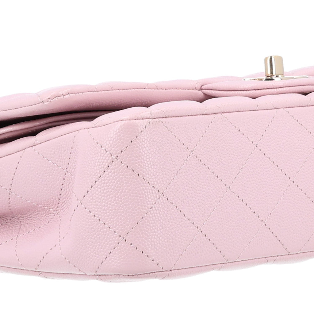Caviar Quilted Medium Double Flap Light Pink wholesalehk.shop