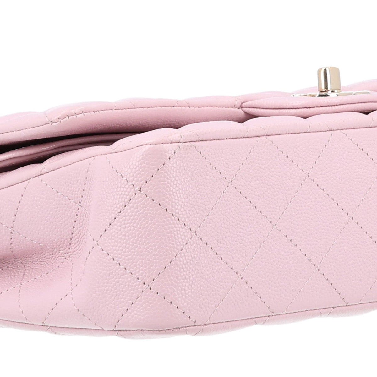 Caviar Quilted Medium Double Flap Light Pink wholesalehk.shop