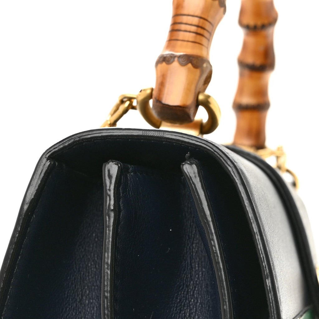 Moon Calfskin Bamboo Web Medium Dionysus Top Handle Bag Blue Emerald Hibiscus Red wholesalehk.shop