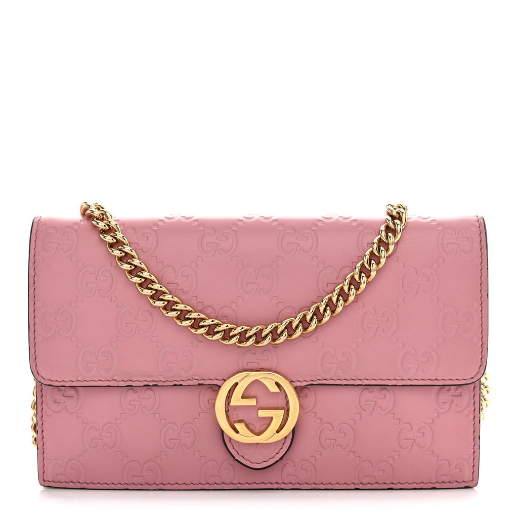 Guccissima Icon Chain Wallet Carmine Rose £¨ Direct shipment via from wholesalehk.shop