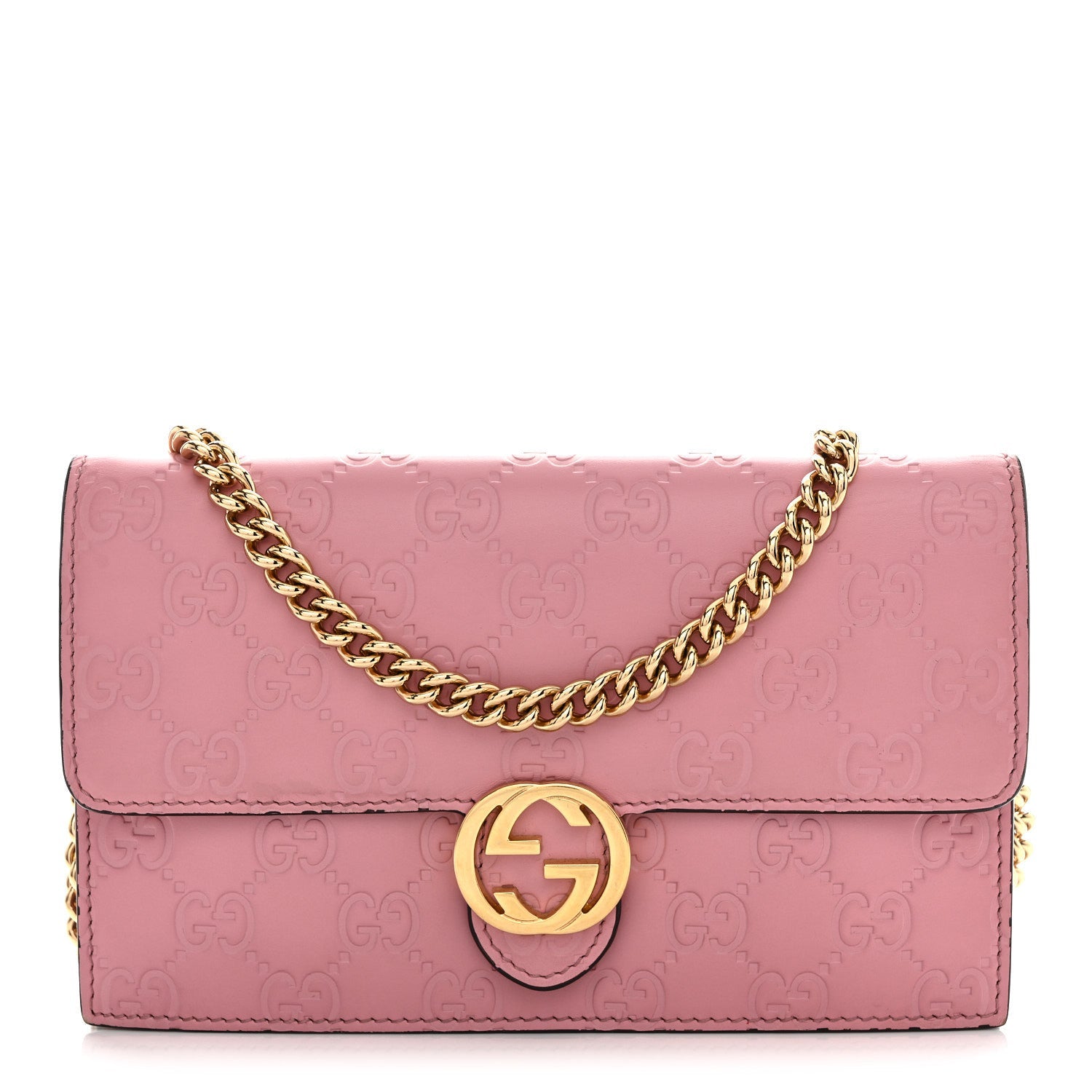Guccissima Icon Chain Wallet Carmine Rose £¨ Direct shipment via from wholesalehk.shop