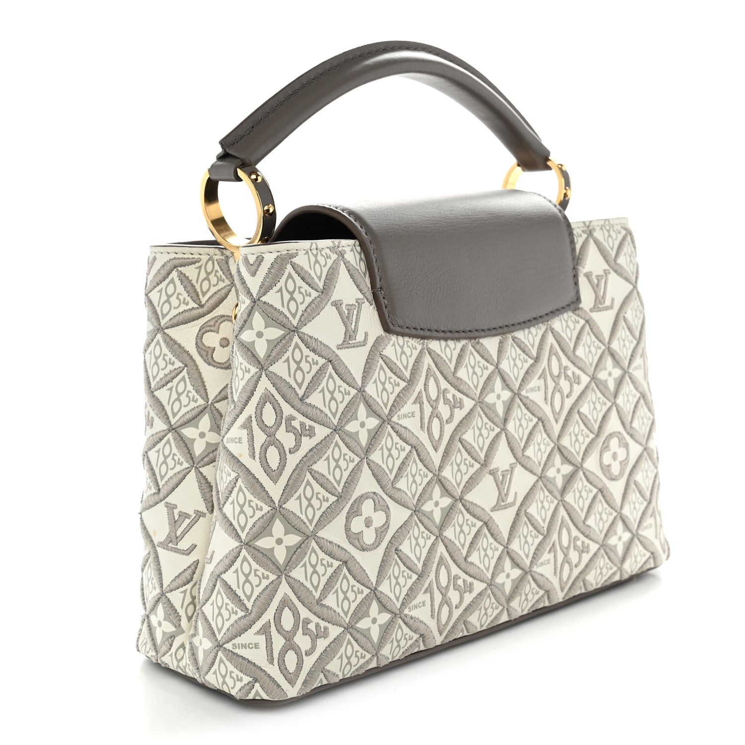 Calfskin Since 1854 Embroidered Capucines BB Ecru Taupe £¨ Direct shipment via from wholesalehk.shop