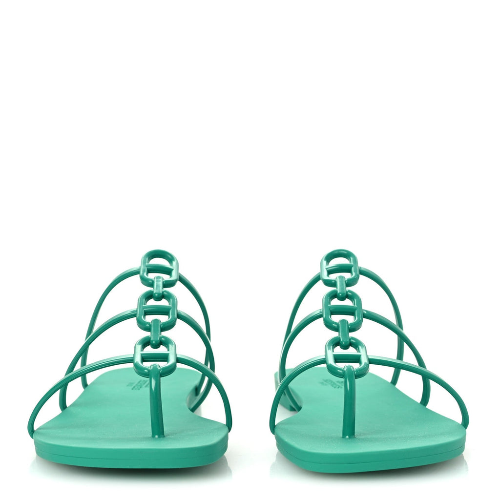 Rubber Womens Mykonos Sandals 37 Vert Tourmaline wholesalehk.shop