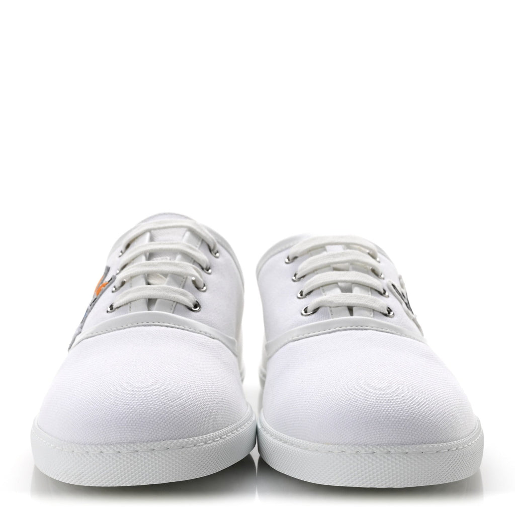 Canvas Embroidered Innocent Sneakers 41 White wholesalehk.shop