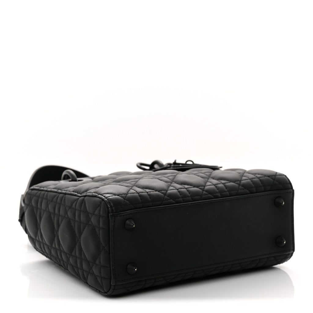 Ultra Matte Calfskin Cannage Small My ABCDior Lady Dior Black wholesalehk.shop