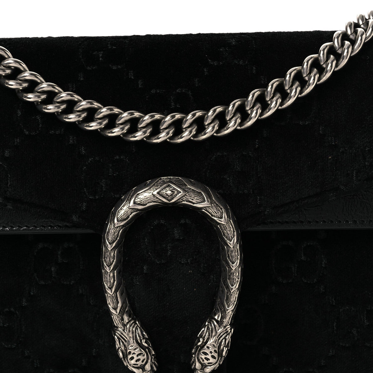 Velvet GG Monogram Small Dionysus Shoulder Bag Black wholesalehk.shop