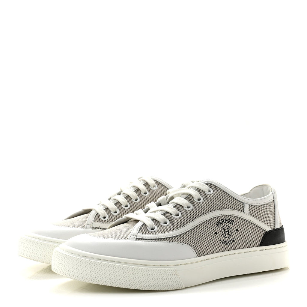 Canvas Calfskin Get Sneakers 38 Prunoir Blanc wholesalehk.shop