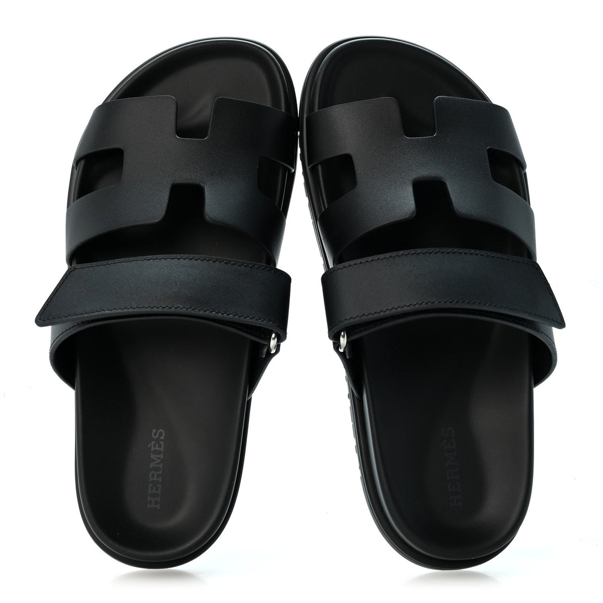 Calfskin Womens Chypre Sandals 36.5 Black wholesalehk.shop
