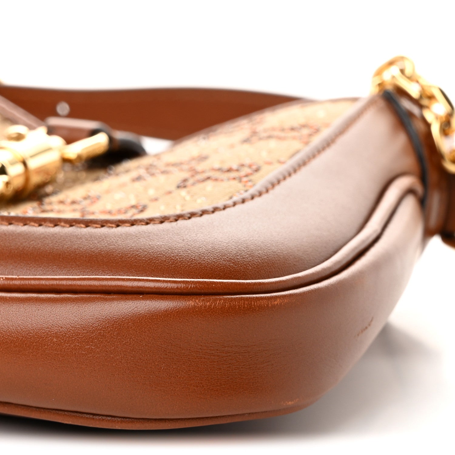 New Canvas Charisma Calfskin Crystal GG Monogram Mini Jackie 1961 Hobo Camel Ebony £¨ Direct shipment via from wholesalehk.shop