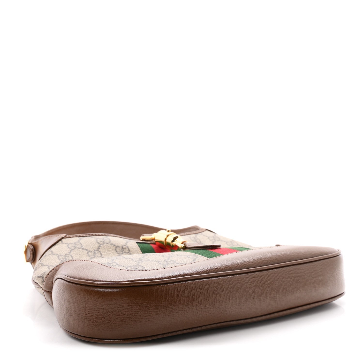 GG Supreme Monogram Azalea Calfskin Web Small Jackie 1961 Hobo Beige Ebony Brown Sugar £¨ Direct shipment via from wholesalehk.shop