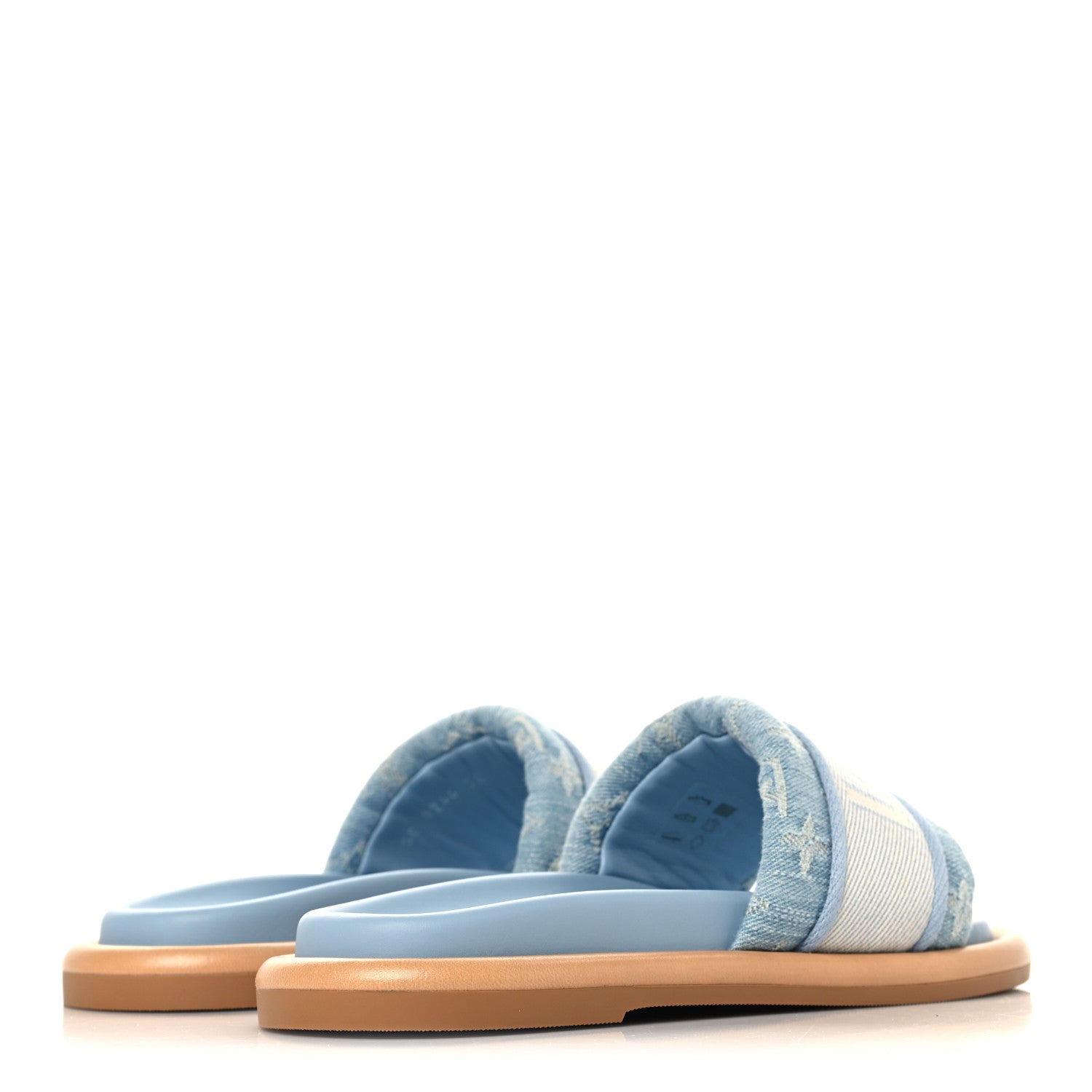 Monogram Denim LV Bliss Womens Comfort Mules 36 Turquoise £¨ Direct shipment via from wholesalehk.shop