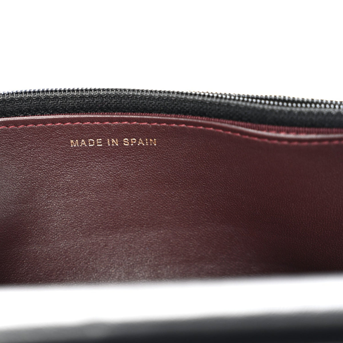 Lambskin Quilted Wallet On Chain WOC Black wholesalehk.shop