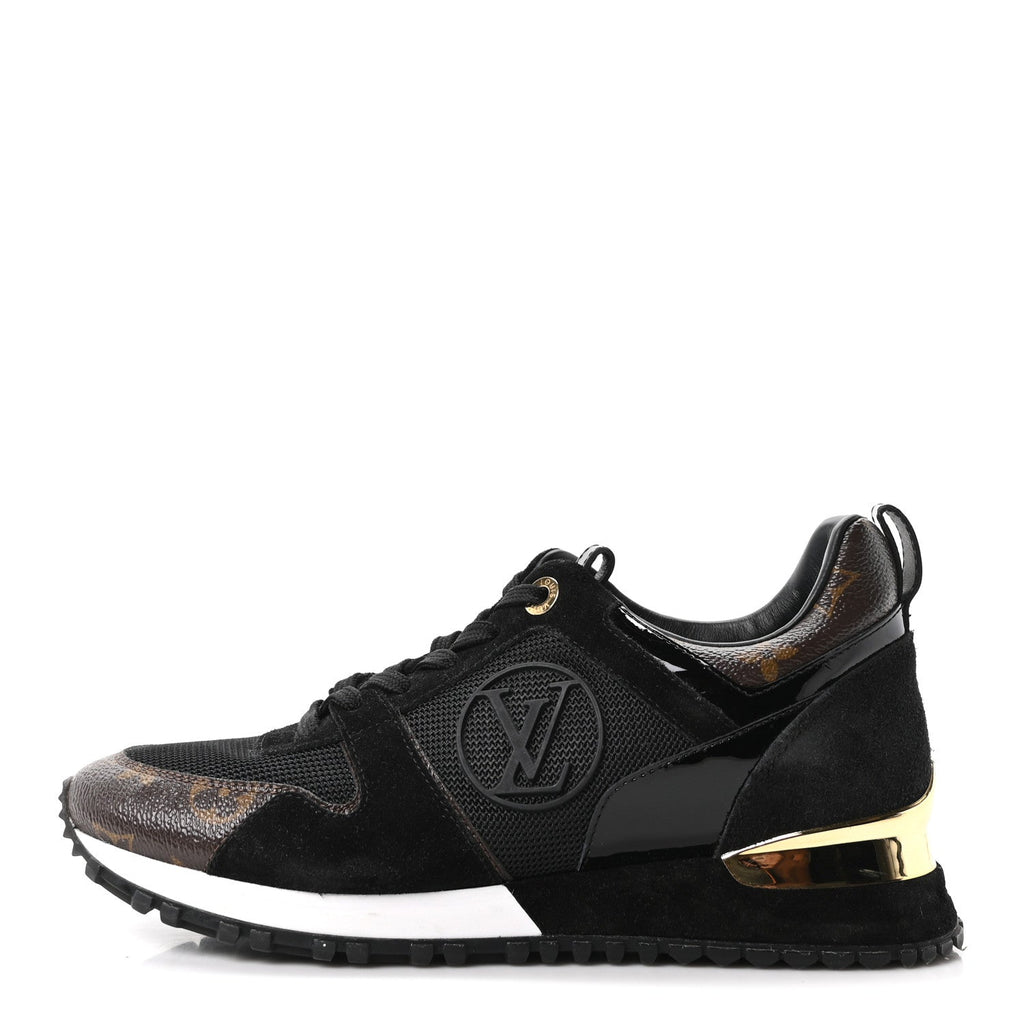 Suede Monogram Run Away Sneakers 37 Black £¨ Direct shipment via from wholesalehk.shop