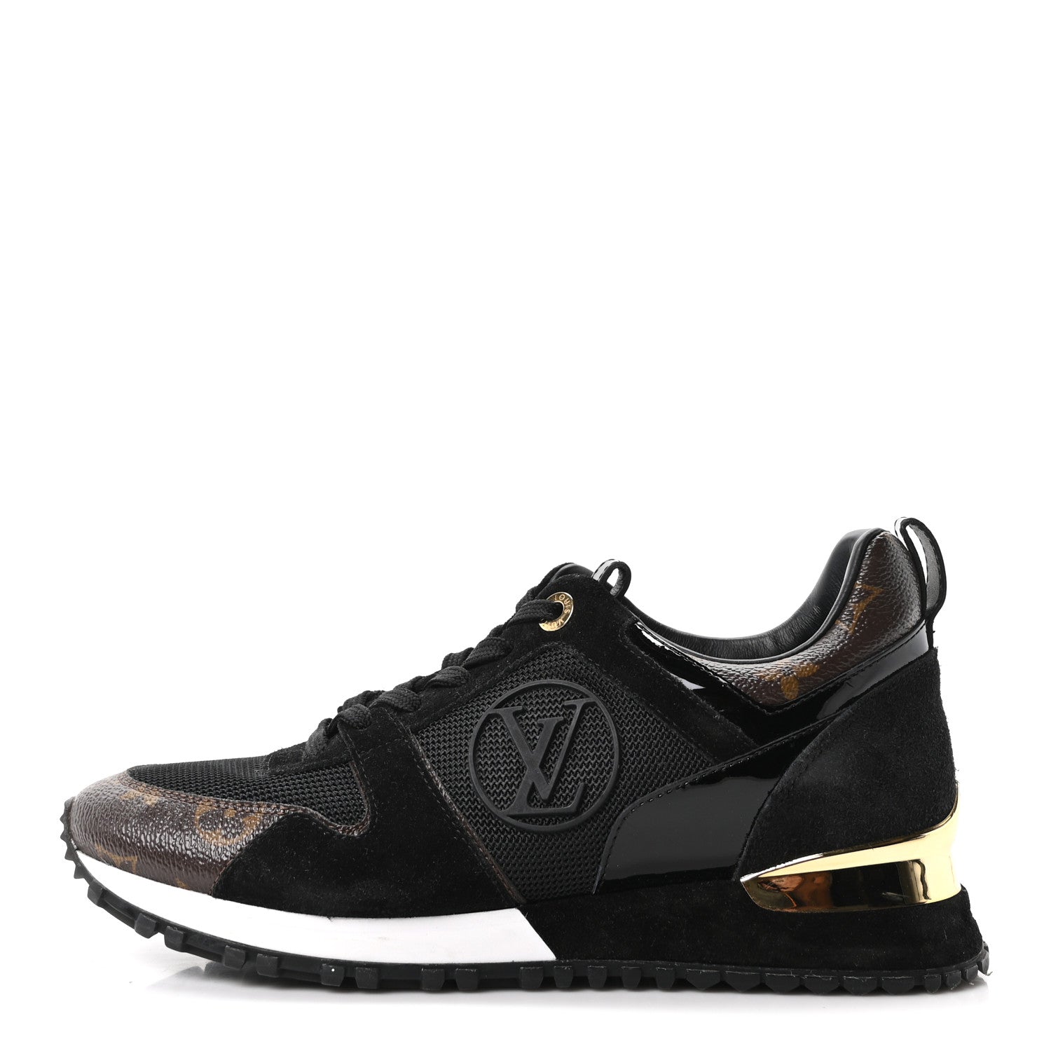 Suede Monogram Run Away Sneakers 37 Black £¨ Direct shipment via from wholesalehk.shop
