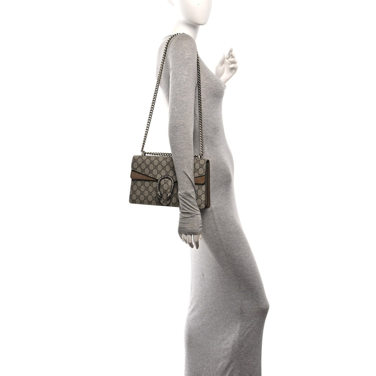 GG Supreme Monogram Small Dionysus Shoulder Bag Taupe wholesalehk.shop