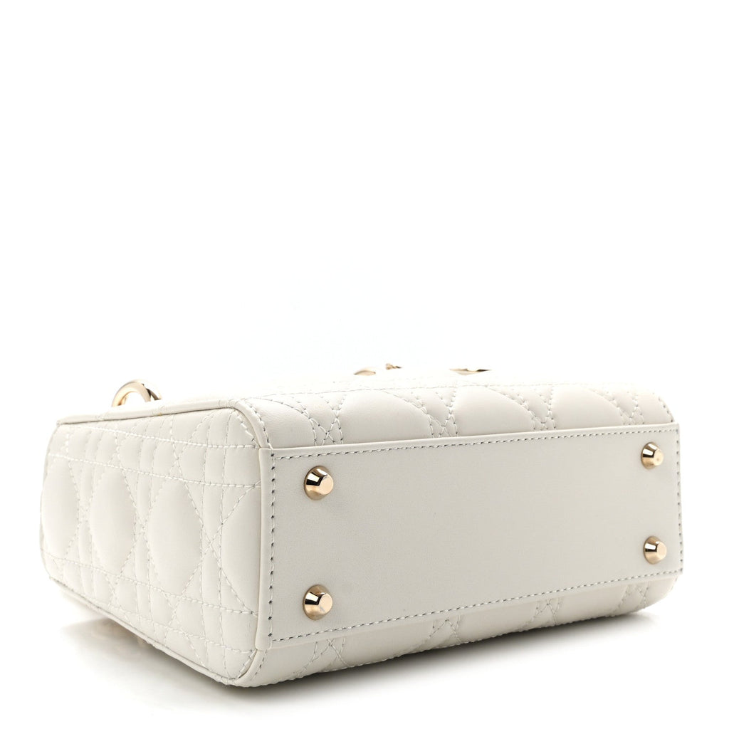 Lambskin Cannage Mini Lady Dior Latte wholesalehk.shop