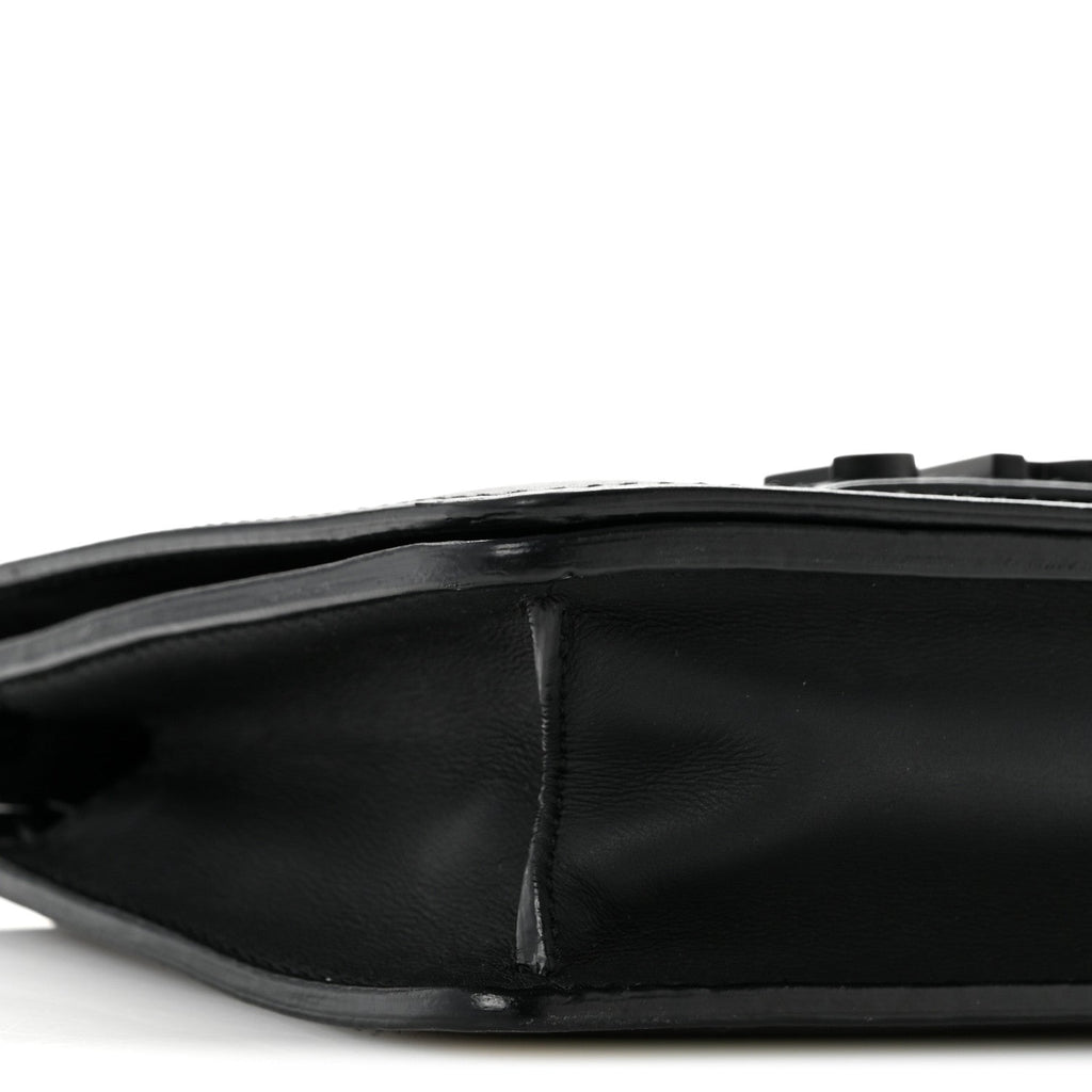 Ultra Matte Calfskin J'Adior Chain Flap Bag Black wholesalehk.shop