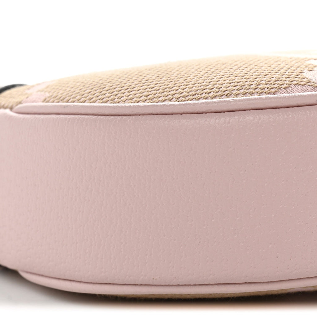 Monogram Jumbo GG Textured Dollar Calfskin Mini Ophidia Half Moon Hobo Beige Perfect Pink wholesalehk.shop