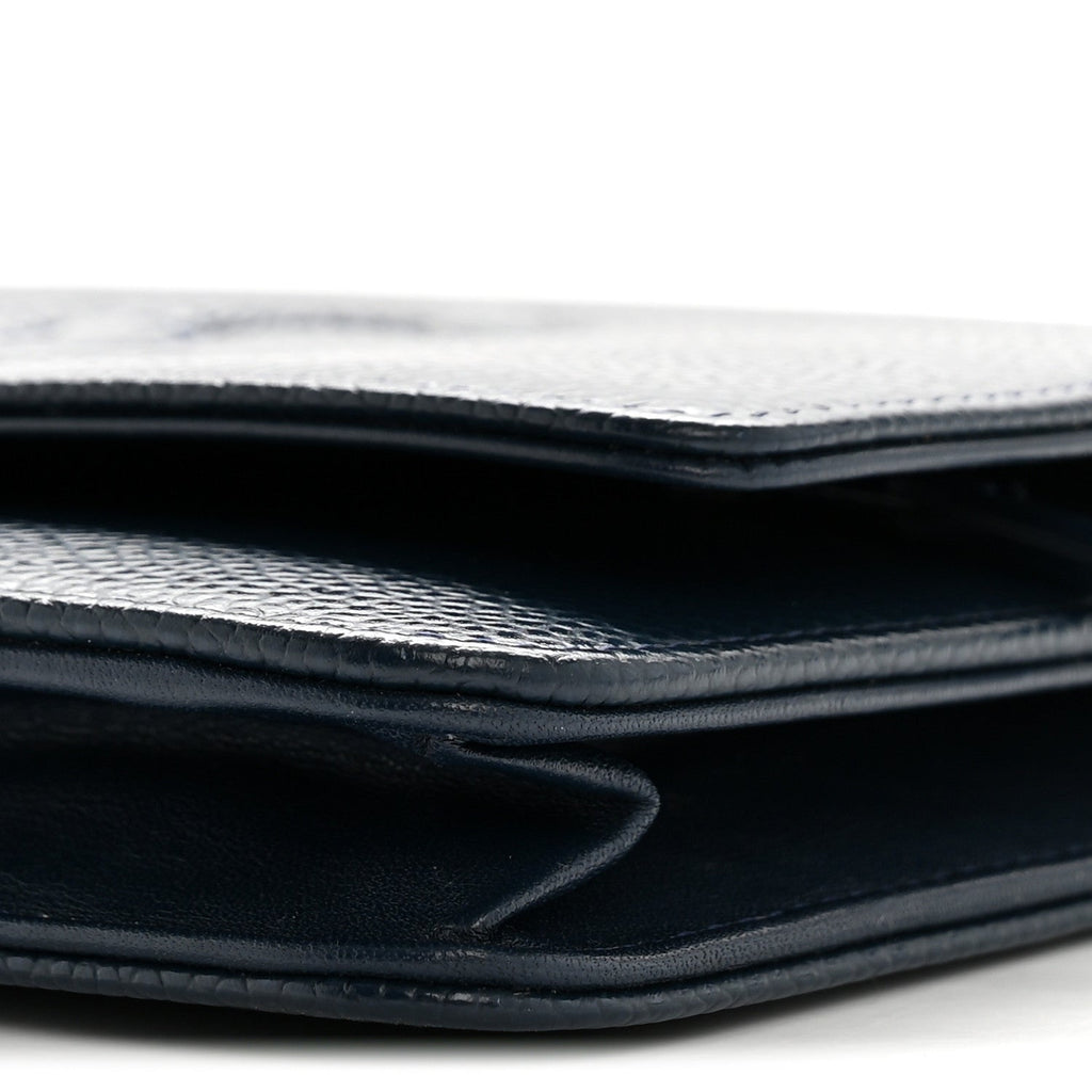 Caviar Timeless CC Wallet on Chain WOC Navy Blue wholesalehk.shop