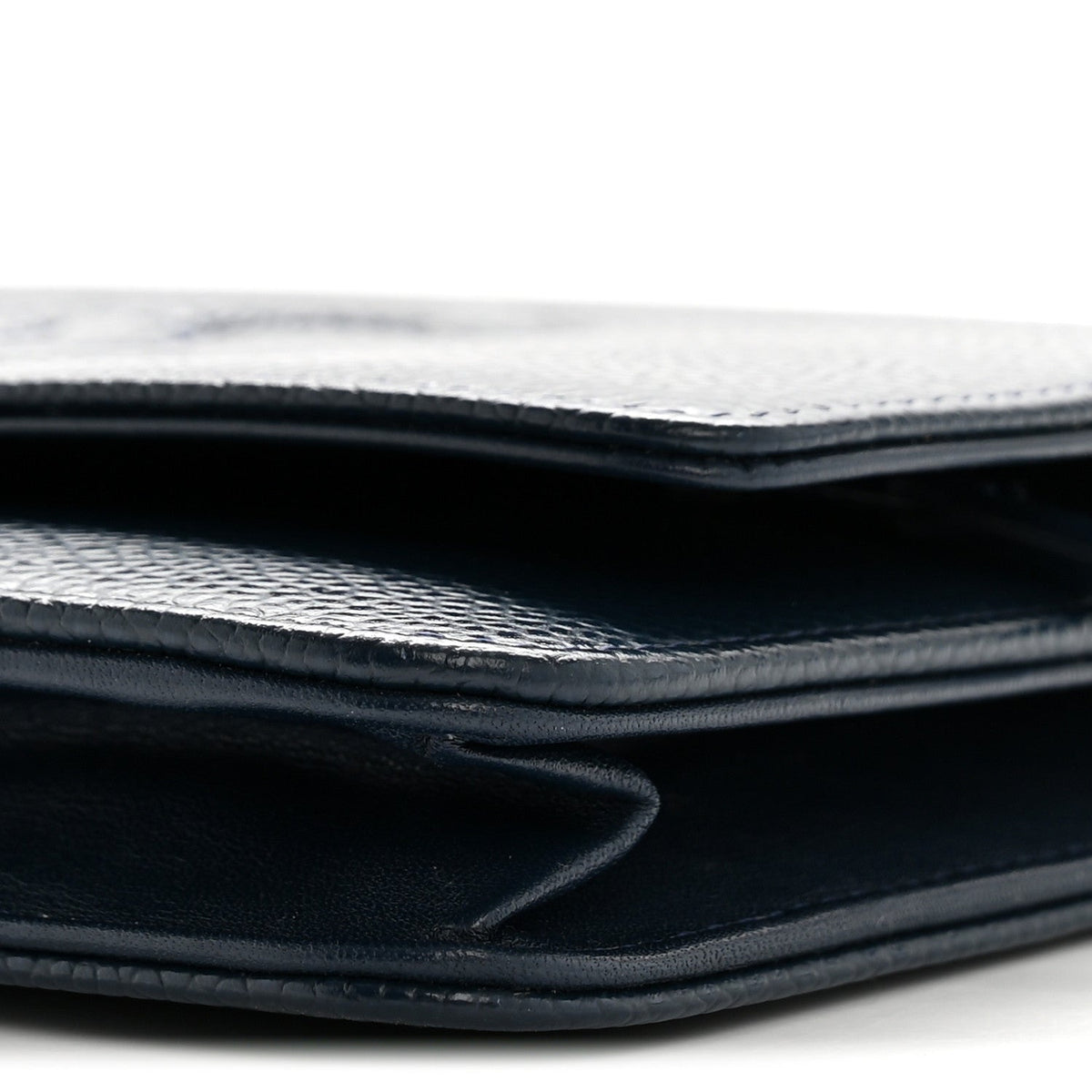 Caviar Timeless CC Wallet on Chain WOC Navy Blue wholesalehk.shop