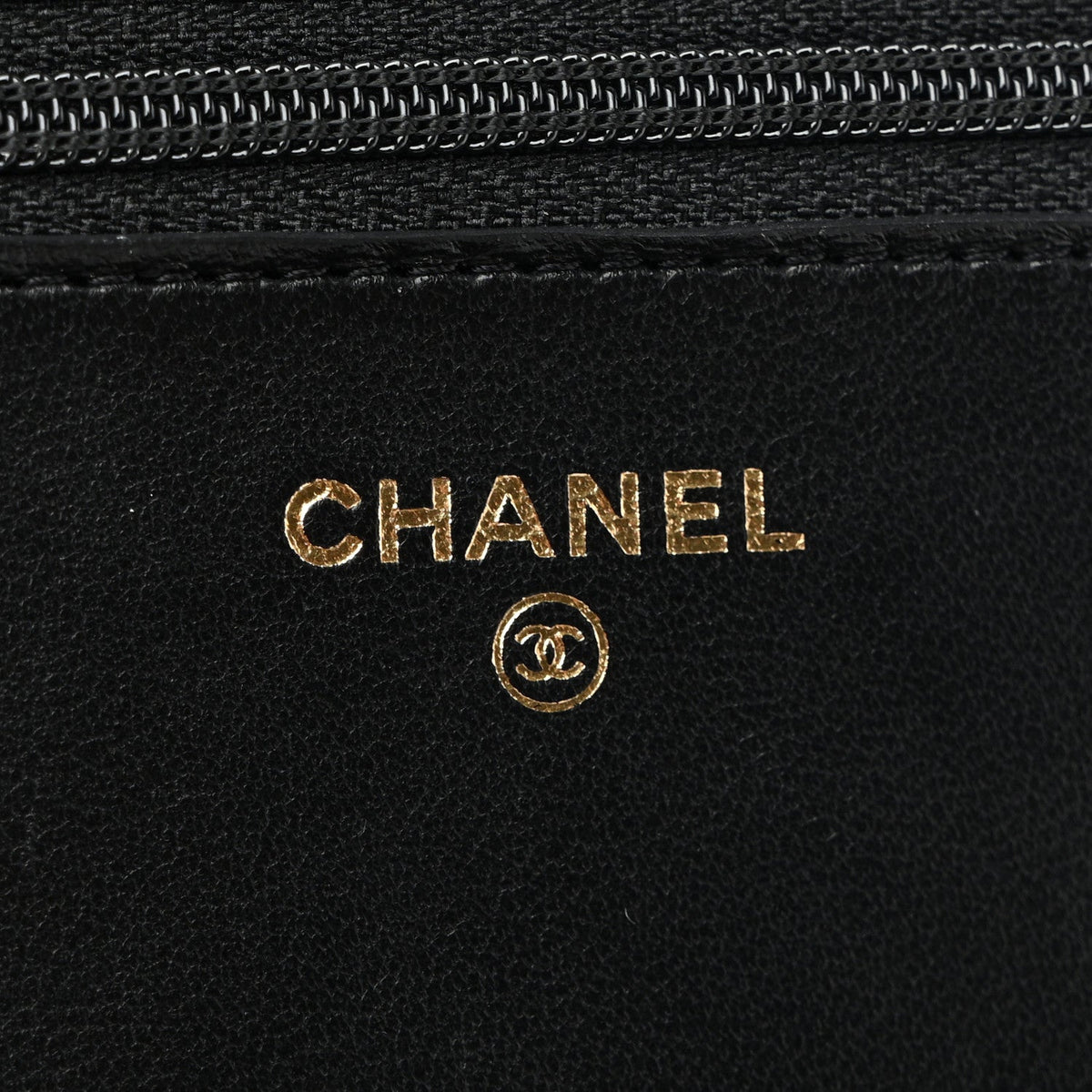 Lambskin Quilted CC Pearl Crush Wallet on Chain WOC Black wholesalehk.shop