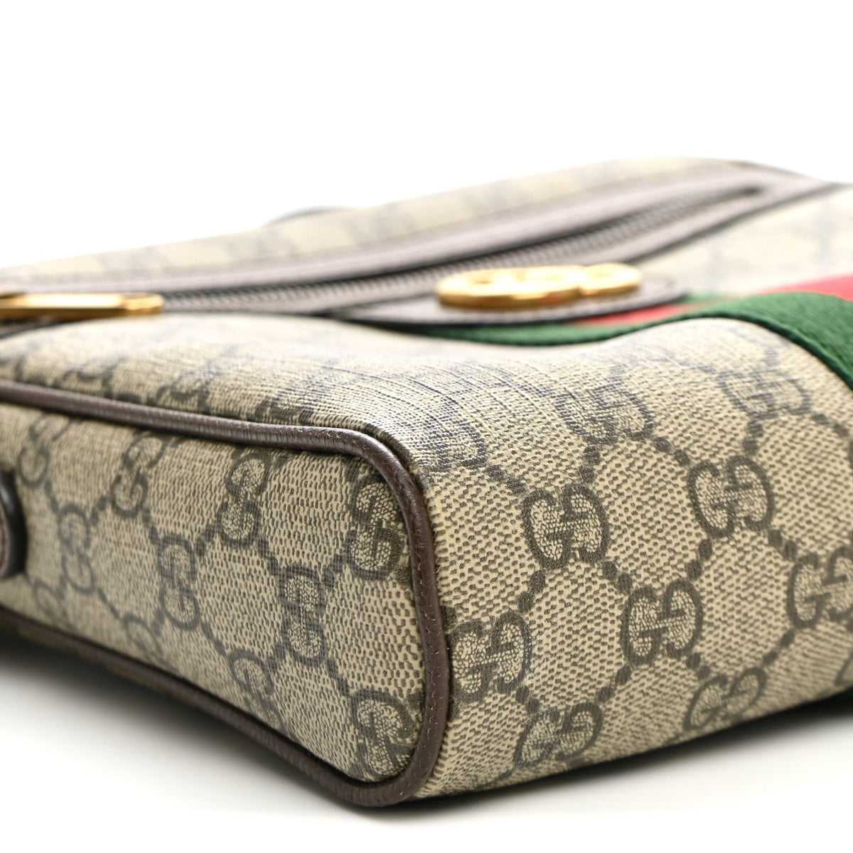GG Supreme Monogram Web Small Ophidia Messenger Bag Brown wholesalehk.shop