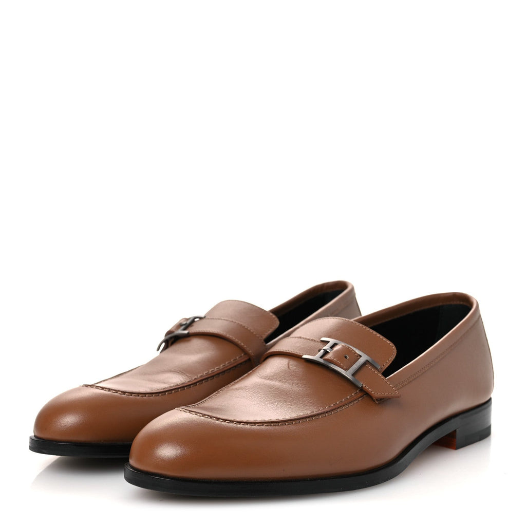 Calfskin Mens Monterey Loafers 41.5 Marron Teck wholesalehk.shop
