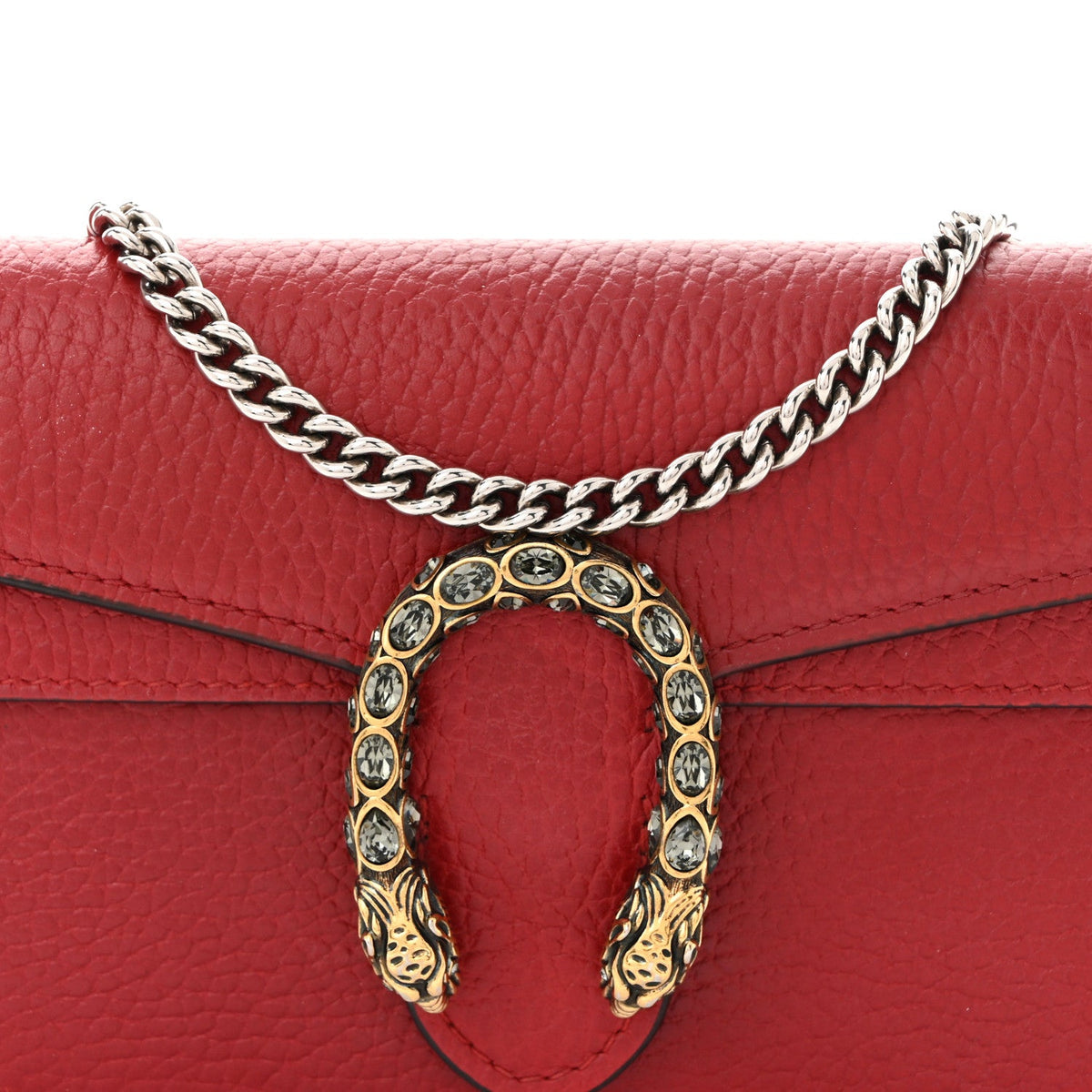 Dollar Calfskin Swarovski Crystal Small Dionysus Shoulder Bag Hibiscus Red wholesalehk.shop