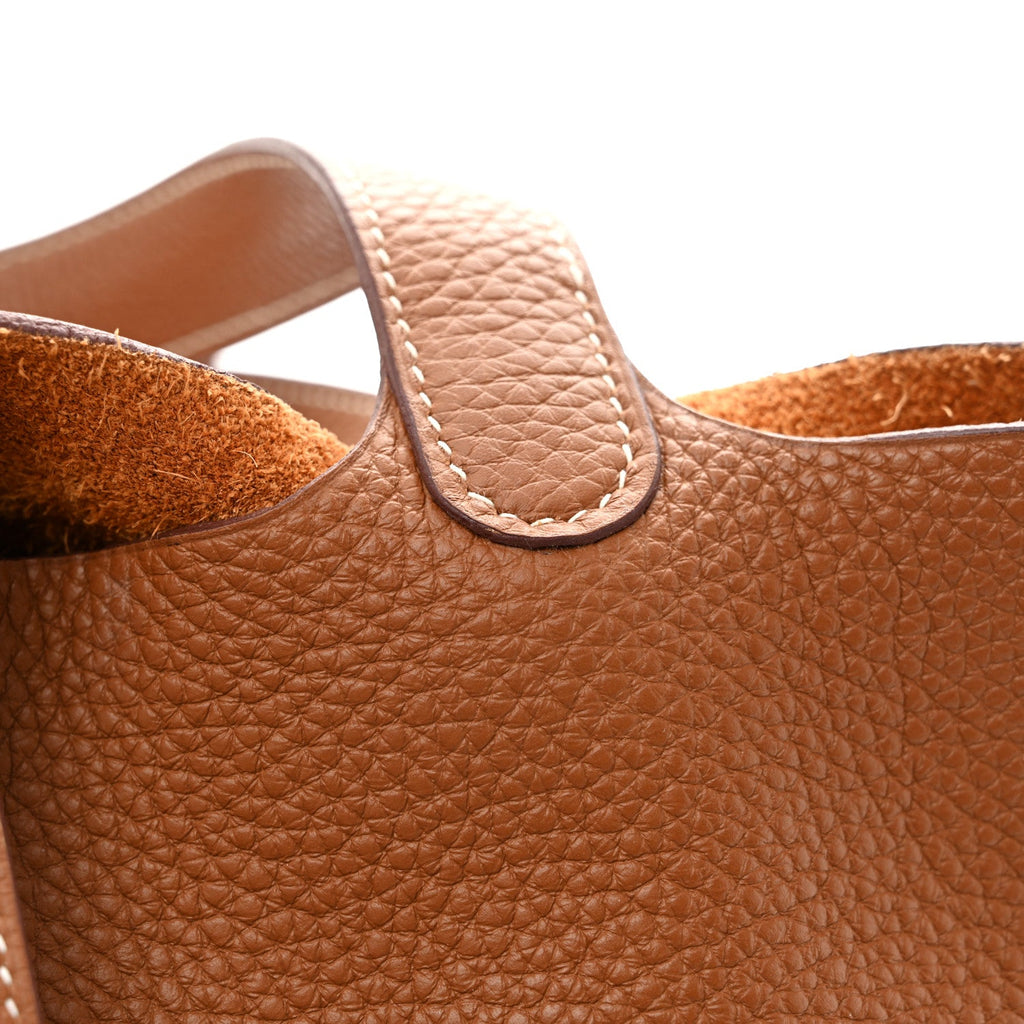 Taurillon Clemence Picotin Lock 18 PM Gold £¨ Direct shipment via from wholesalehk.shop