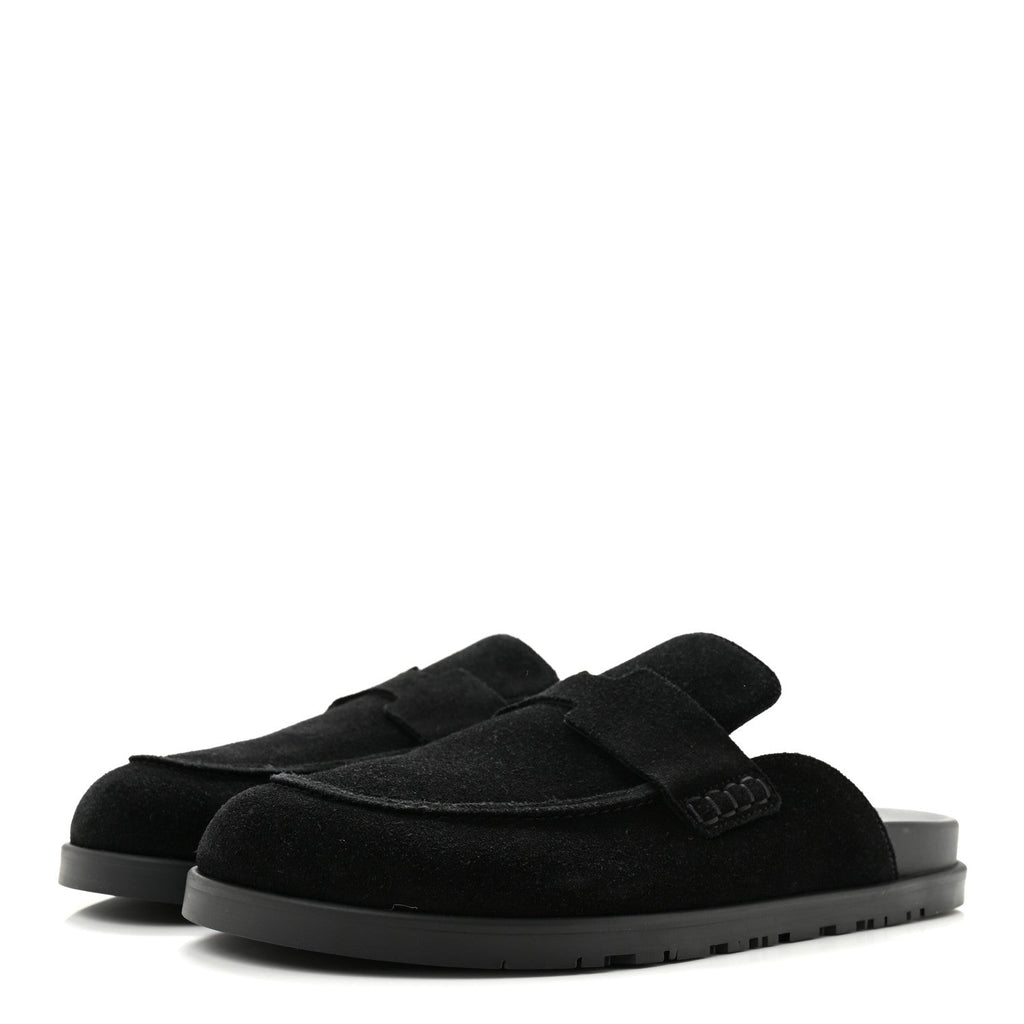 Suede Calfskin Go Mules 40 Black wholesalehk.shop