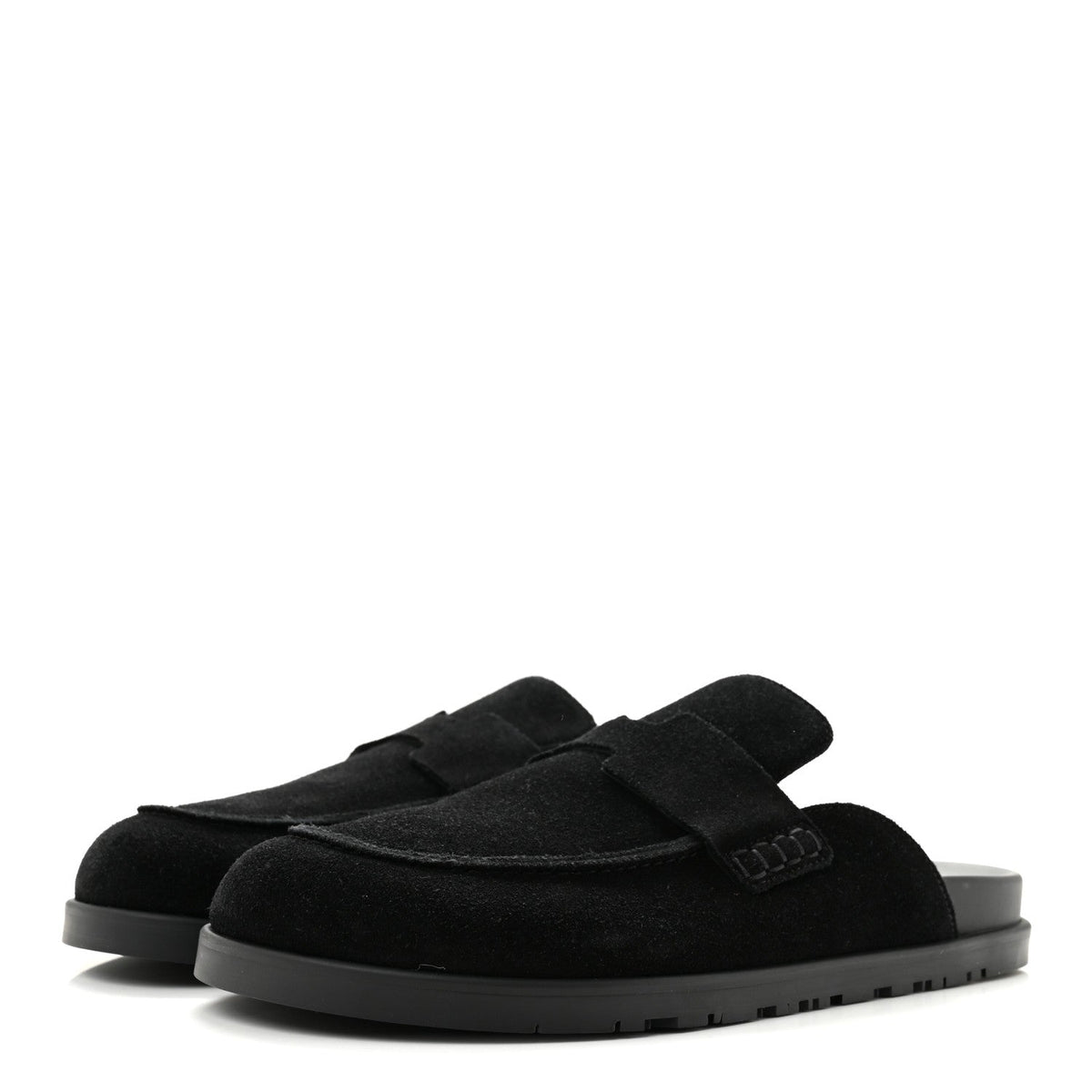 Suede Calfskin Go Mules 40 Black wholesalehk.shop