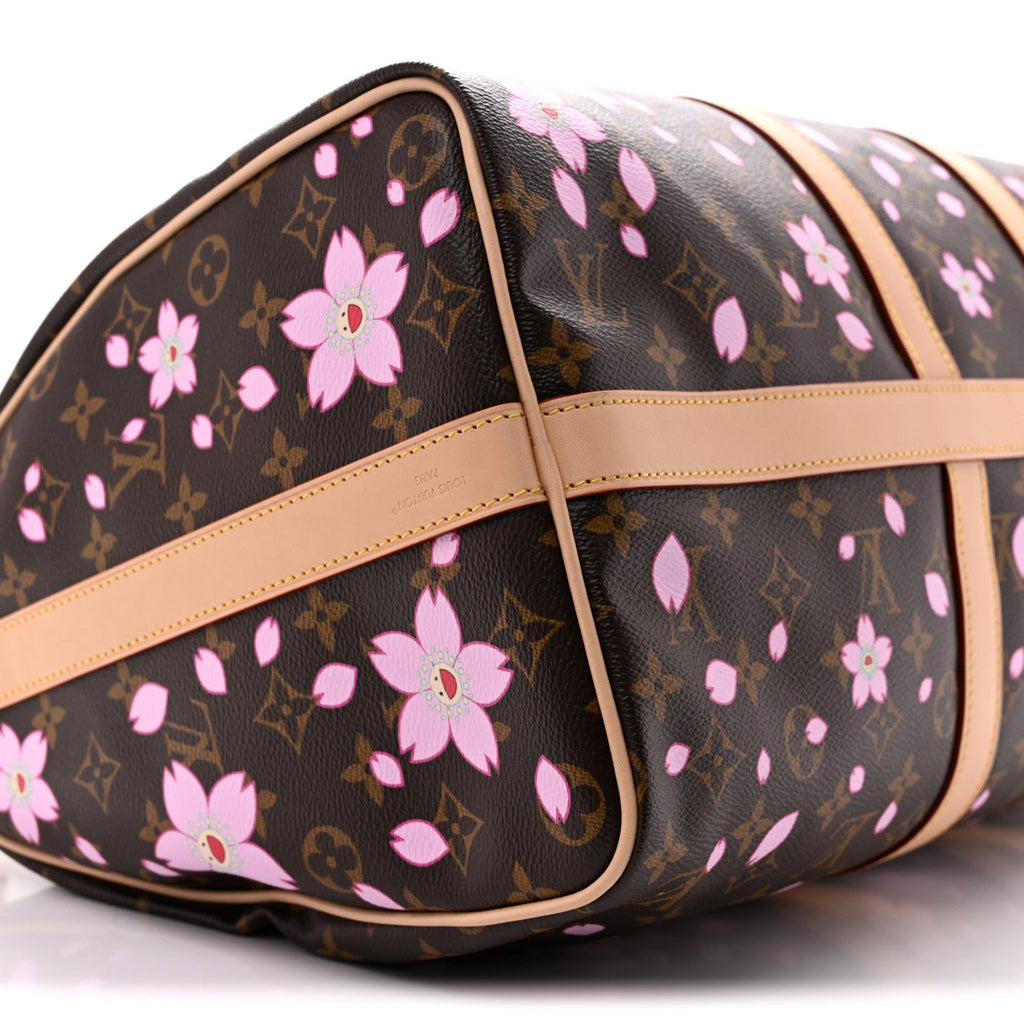 LV X TM Monogram Cherry Blossom Keepall Bandouliere 45 Sakura Brown wholesalehk.shop