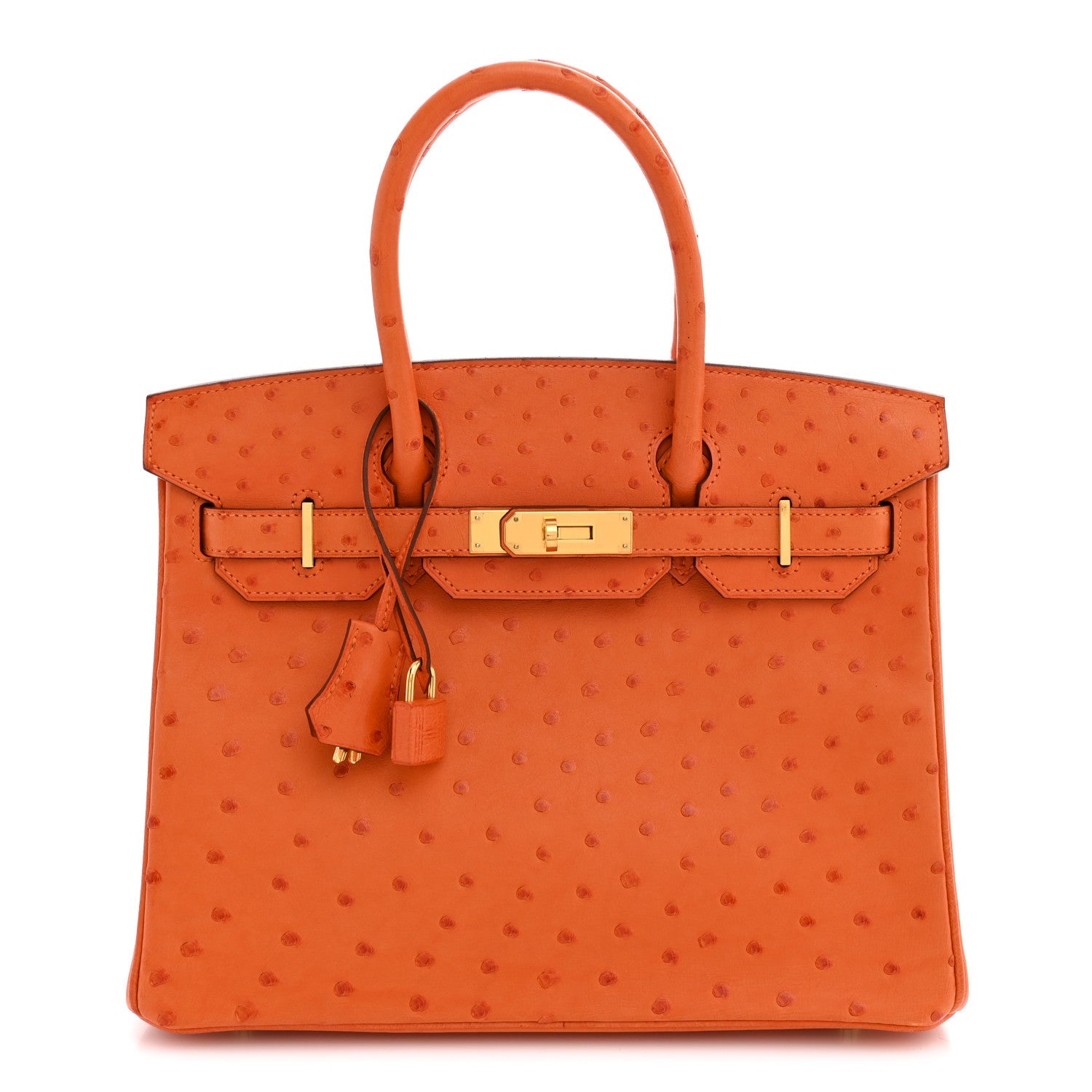 Ostrich Birkin 30 Orange £¨ Direct shipment via from wholesalehk.shop