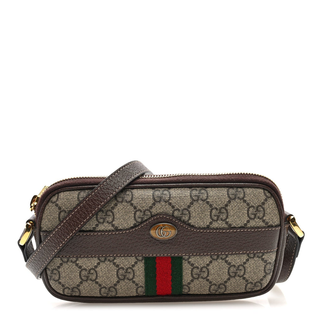 GG Supreme Monogram Web Mini Ophidia GG Bag Brown wholesalehk.shop