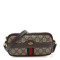 GG Supreme Monogram Web Mini Ophidia GG Bag Brown wholesalehk.shop