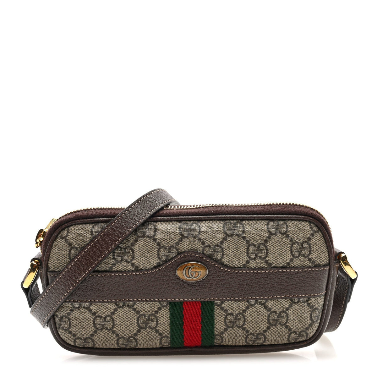 GG Supreme Monogram Web Mini Ophidia GG Bag Brown wholesalehk.shop