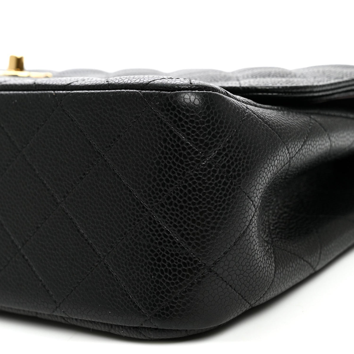 Caviar Quilted Jumbo Double Flap Black wholesalehk.shop