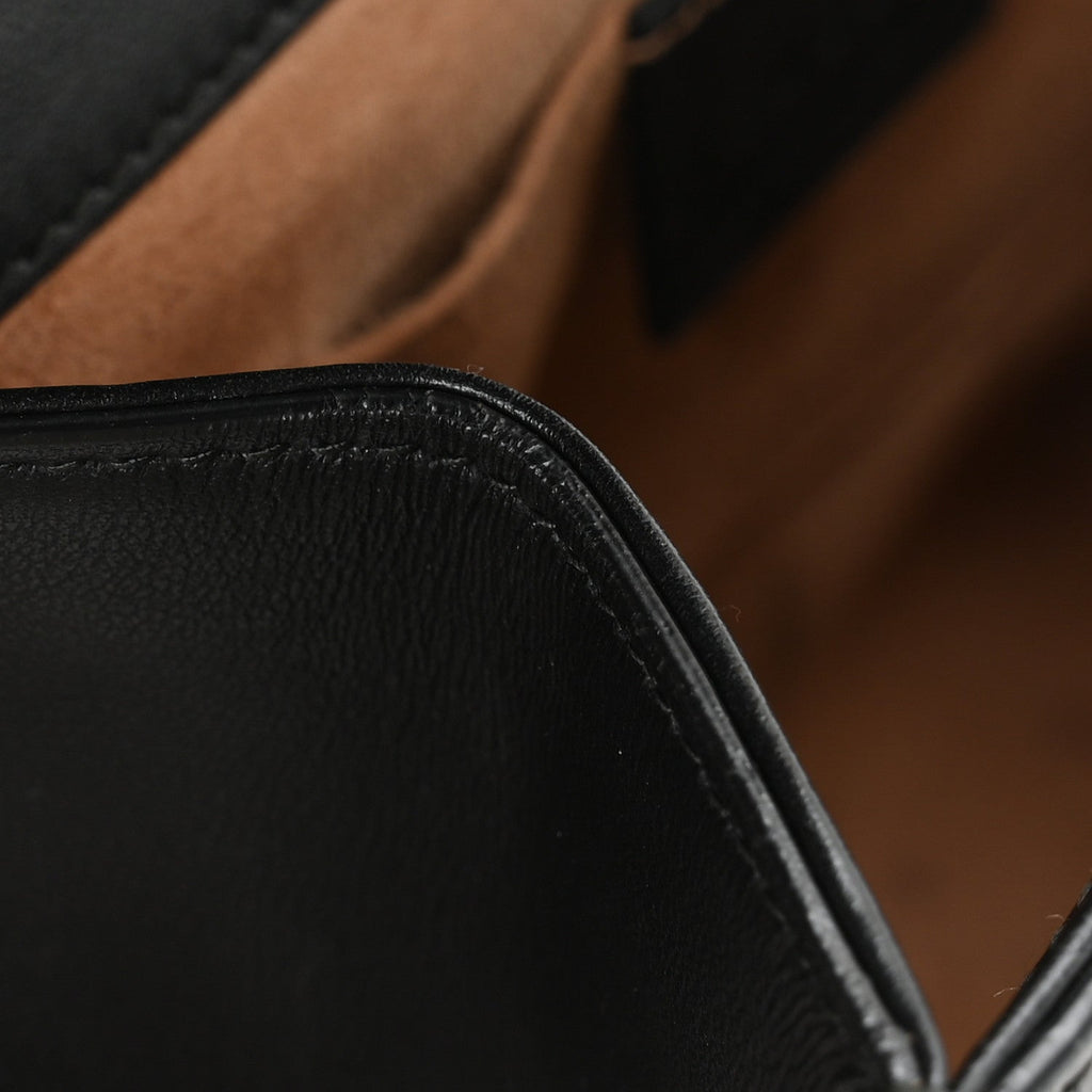 Calfskin GG Supreme Monogram Small Padlock Shoulder Bag Black Gold £¨ Direct shipment via from wholesalehk.shop