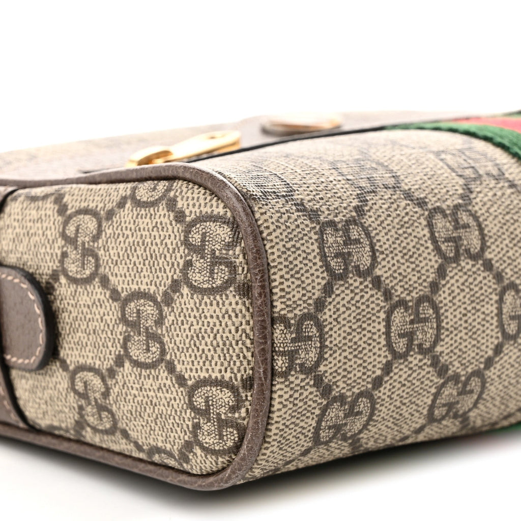 GG Supreme Monogram Web Small Ophidia Belt Bag 95 38 Dark Brown wholesalehk.shop