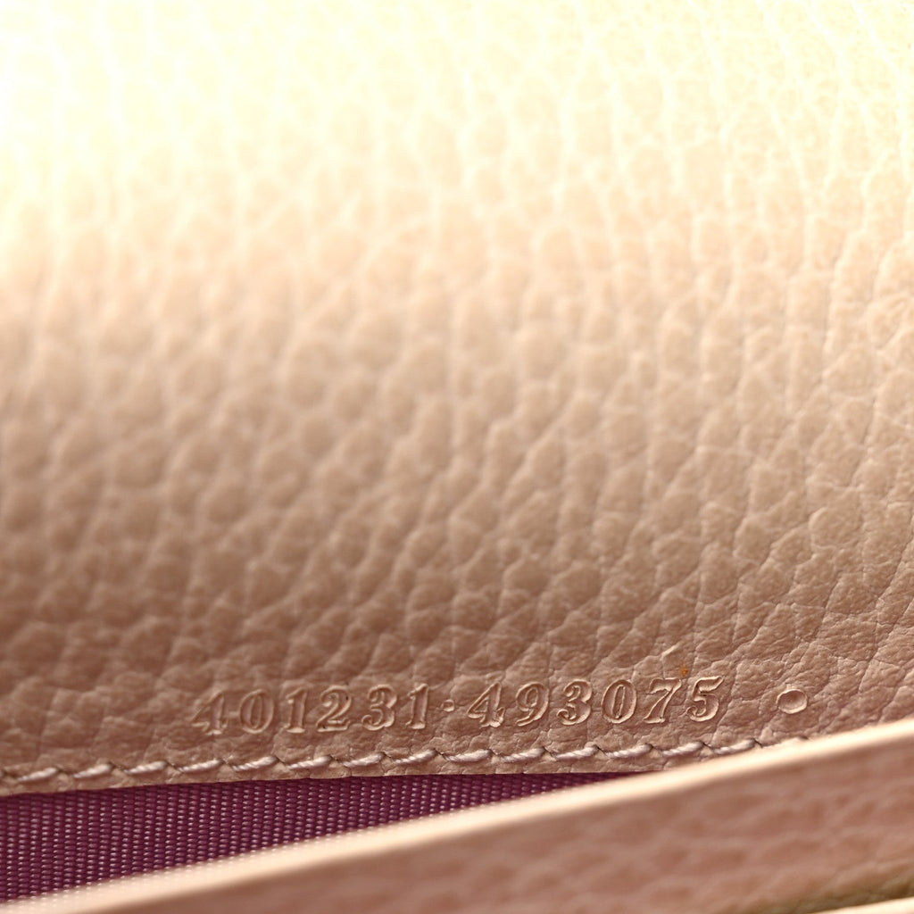 Dollar Calfskin Mini Dionysus Chain Wallet Mystic White wholesalehk.shop