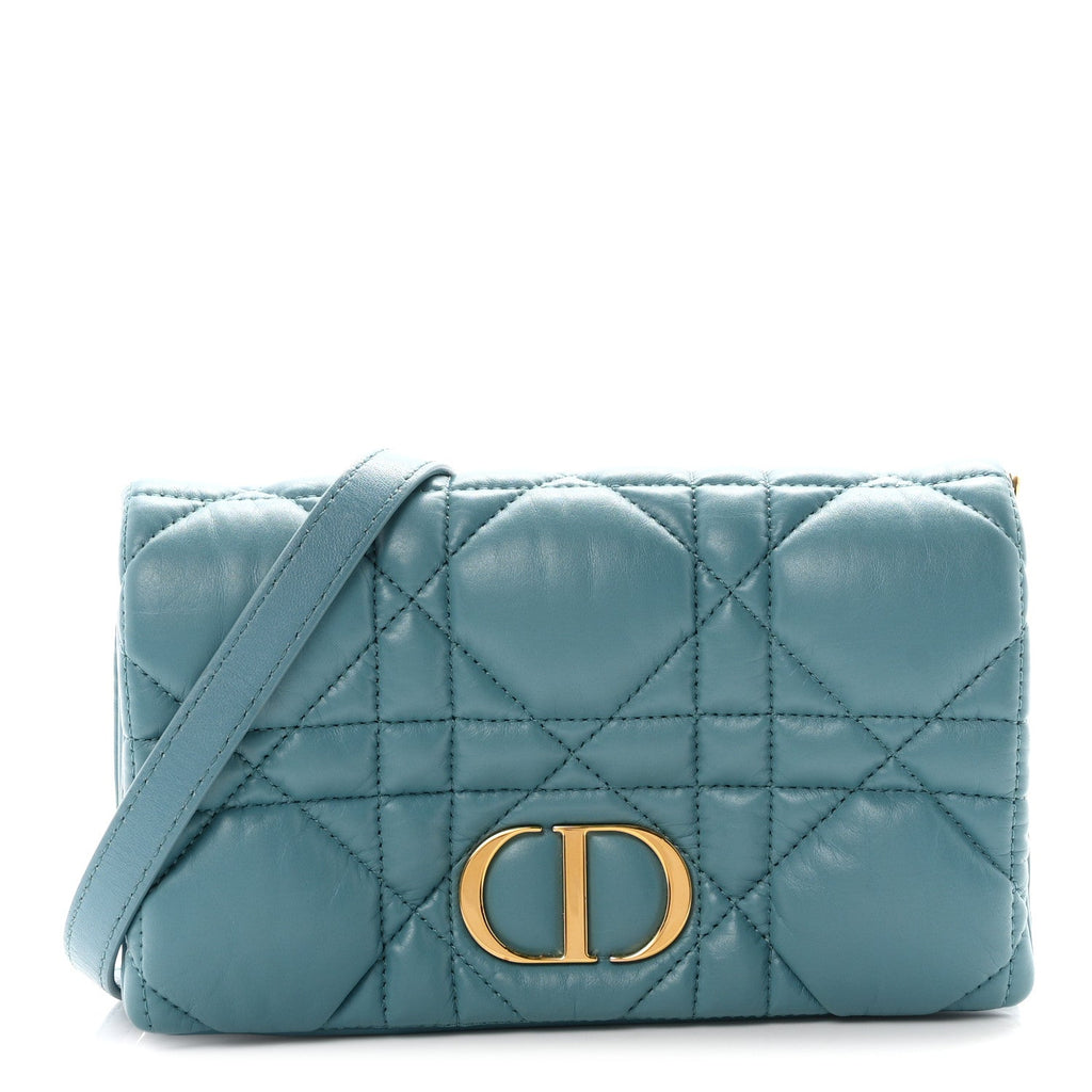 Calfskin Macrocannage Mini Caro Bag Horizon Blue wholesalehk.shop