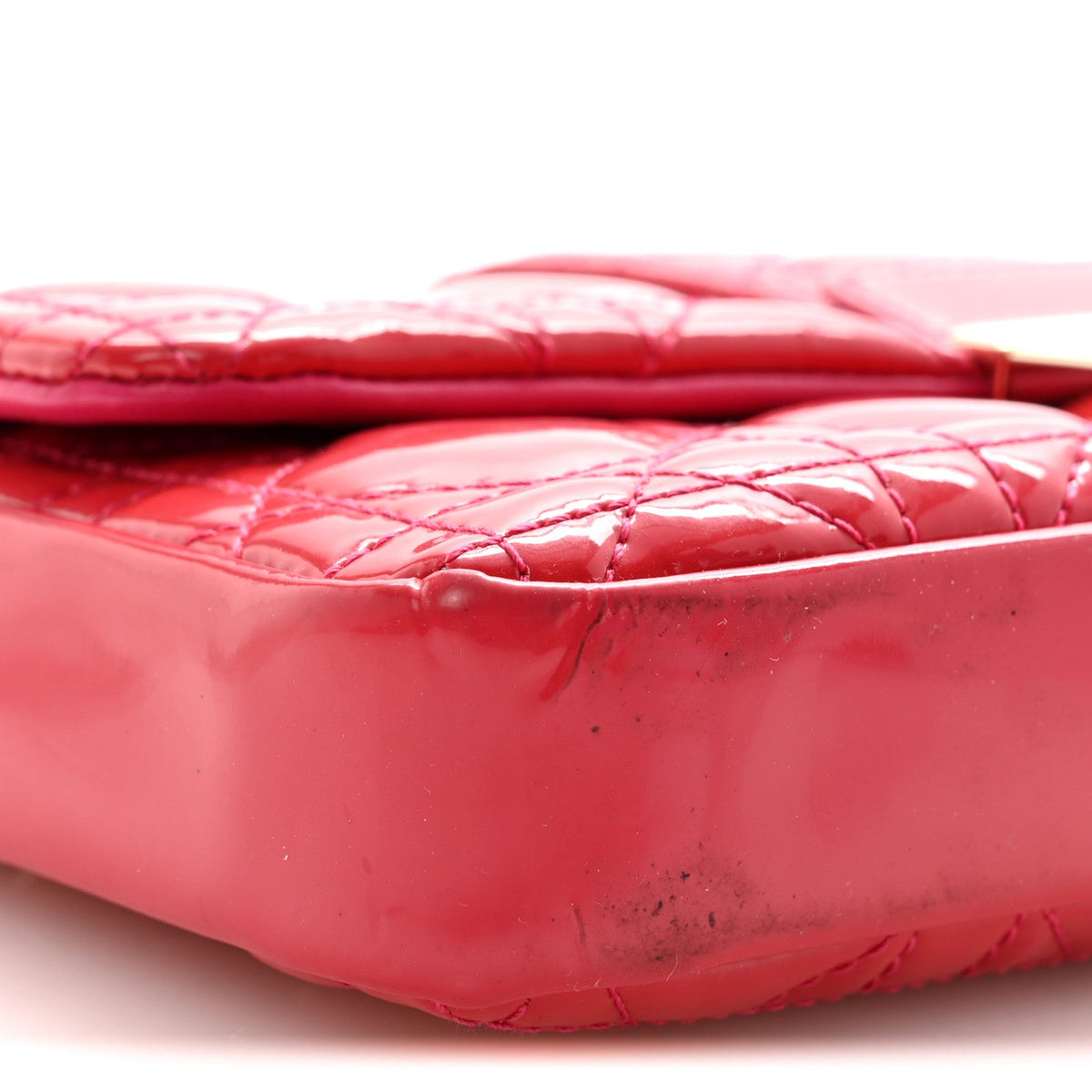 Patent Cannage Miss Dior Promenade Pouch Fuchsia wholesalehk.shop