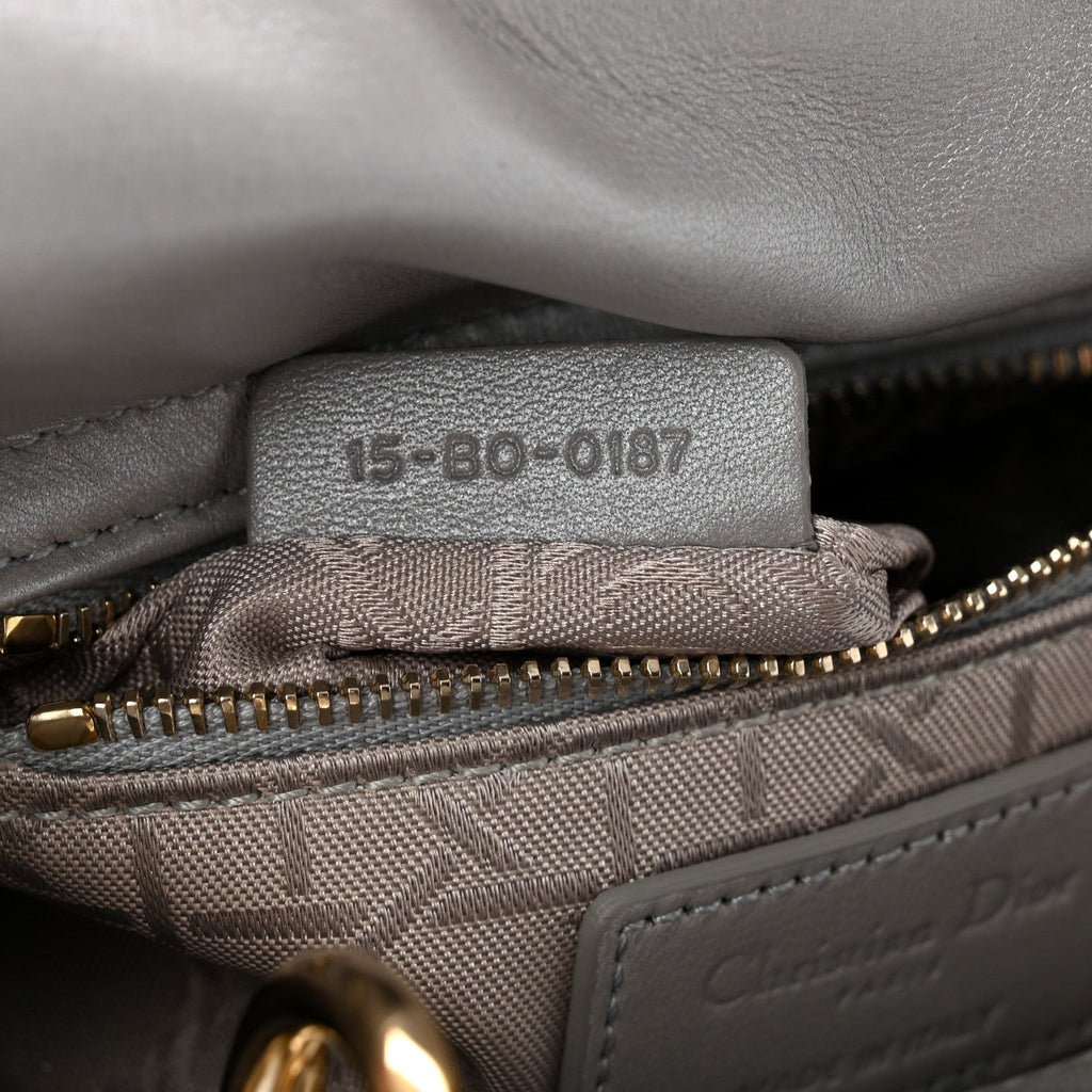 Lambskin Cannage Mini Lady Dior Gray Opaline Gray Opaline wholesalehk.shop