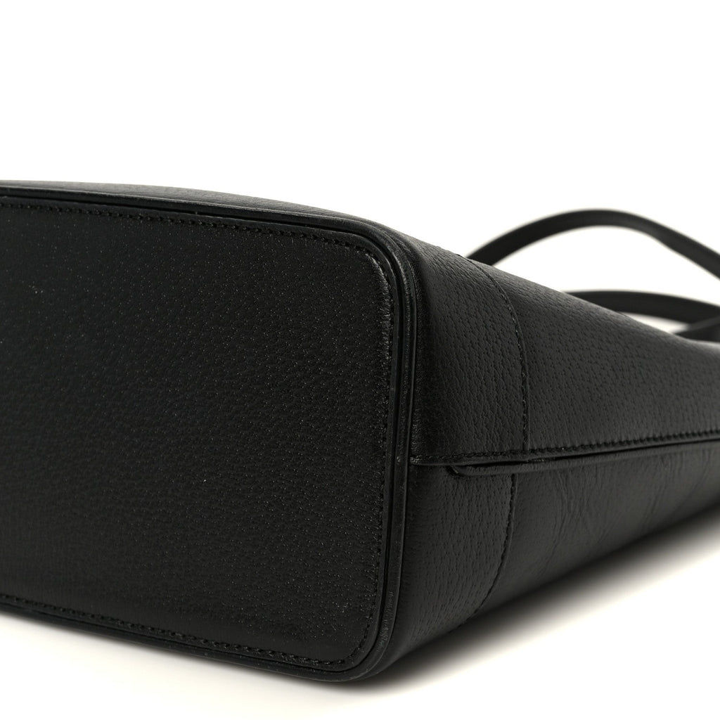 Textured Dollar Calfskin Small Ophidia Shoulder Tote Bag Black wholesalehk.shop