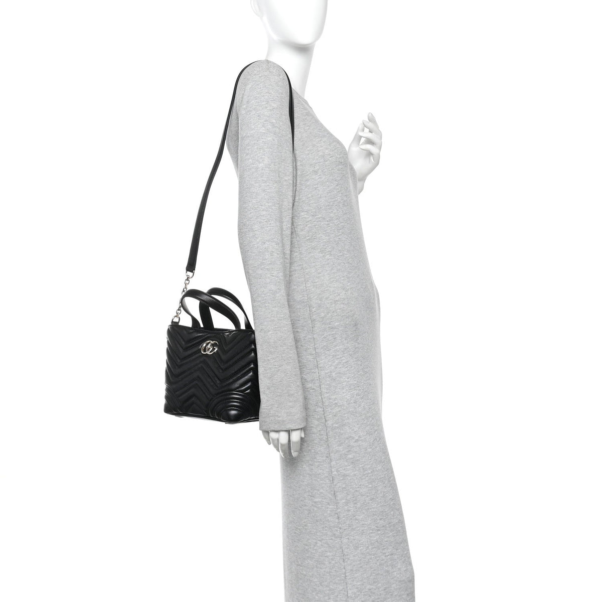 Lambskin Matelasse Small GG Marmont Betty Tote Bag Black wholesalehk.shop
