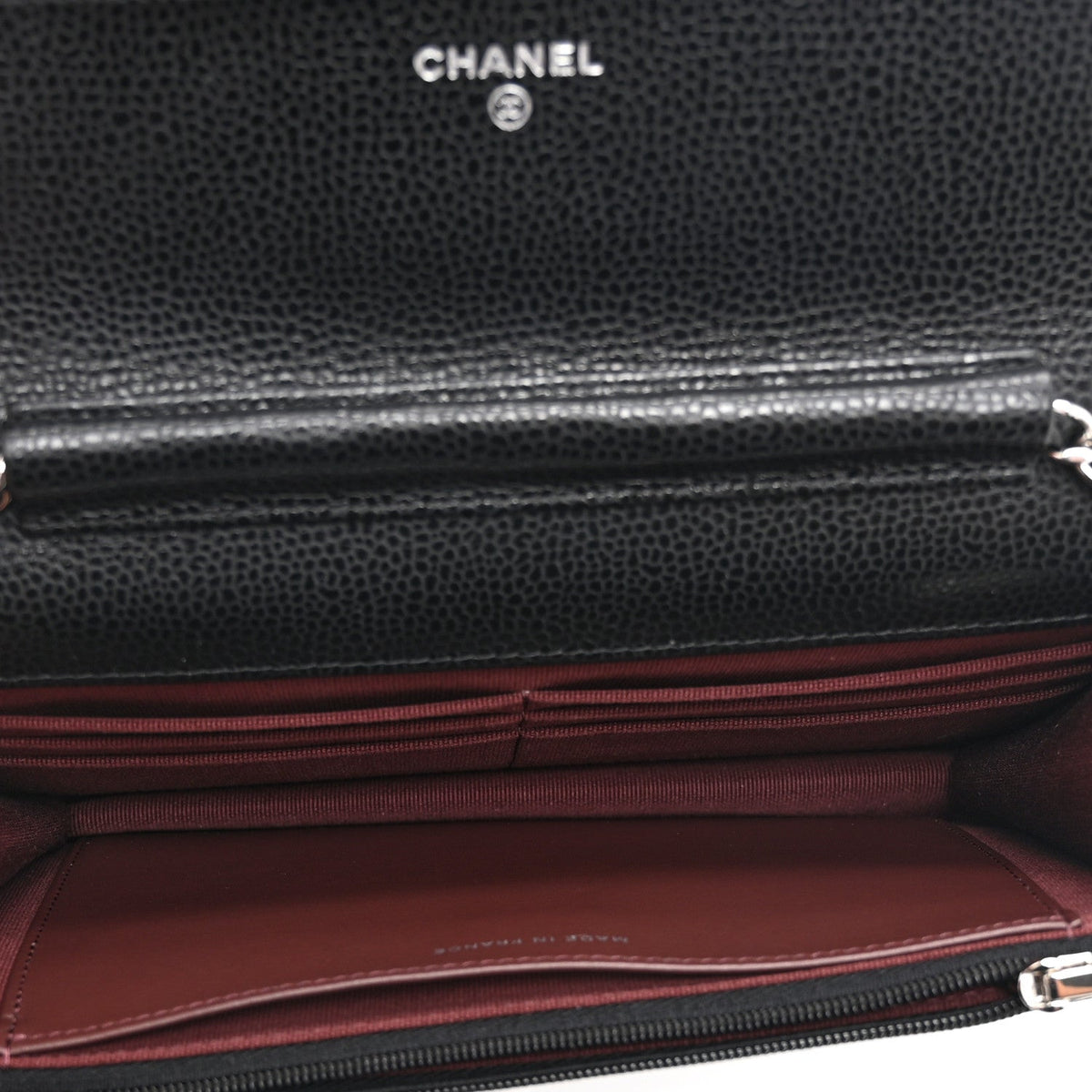 Caviar Quilted CC Turnlock Wallet On Chain WOC Black wholesalehk.shop